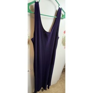 Vintage Susan Ross‎ Purple Velvet Maxi Dress Size 16 Sleeveless USA